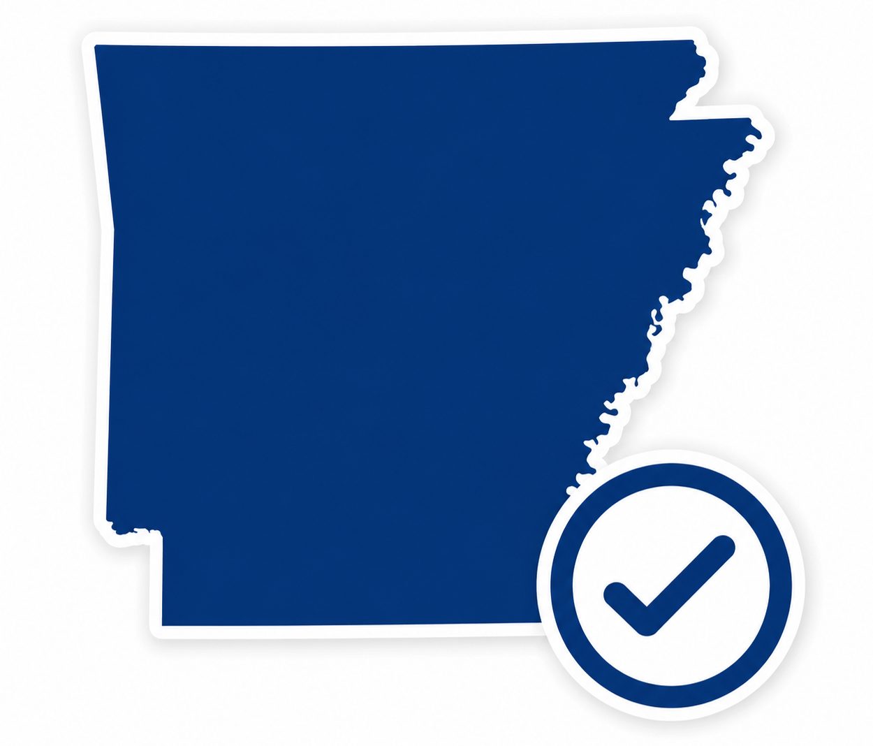 Arkansas registered agent service graphic with compliance checkmark