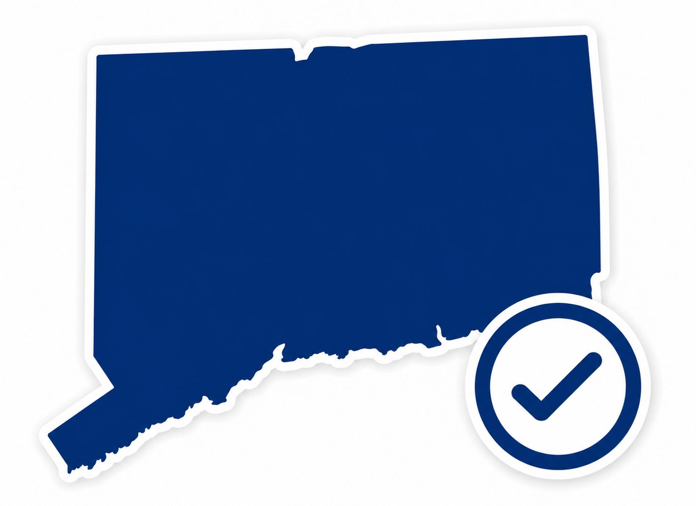 Connecticut registered agent service graphic with compliance checkmark