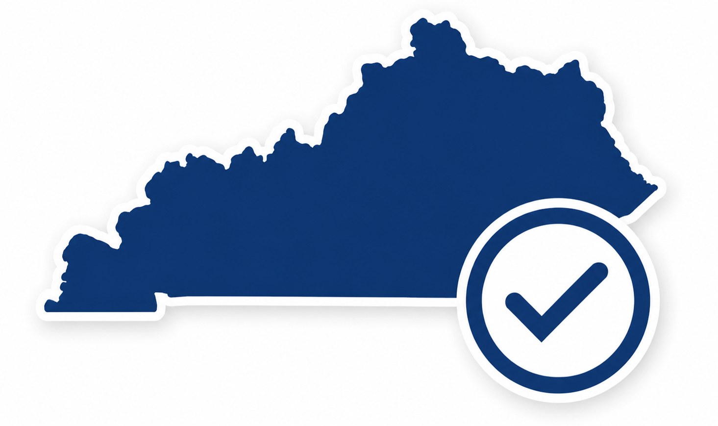 Kentucky registered agent service graphic with compliance checkmark