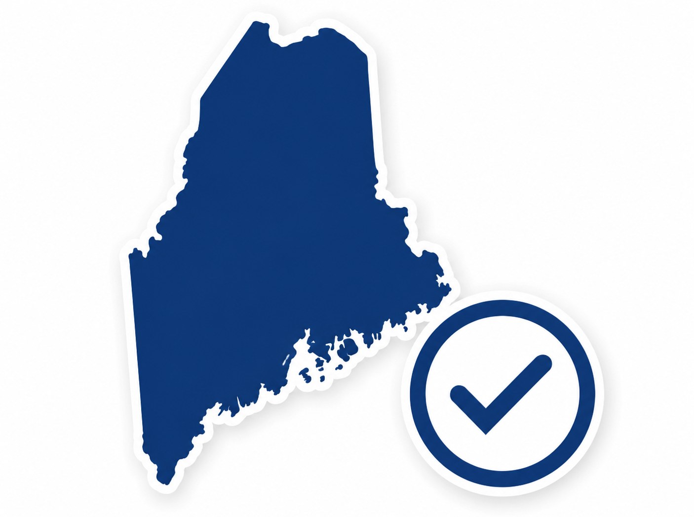 Maine registered agent service graphic with compliance checkmark