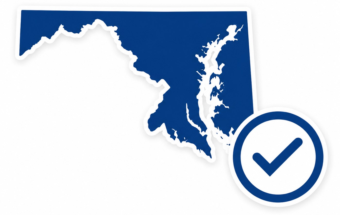 Maryland registered agent service graphic with compliance checkmark