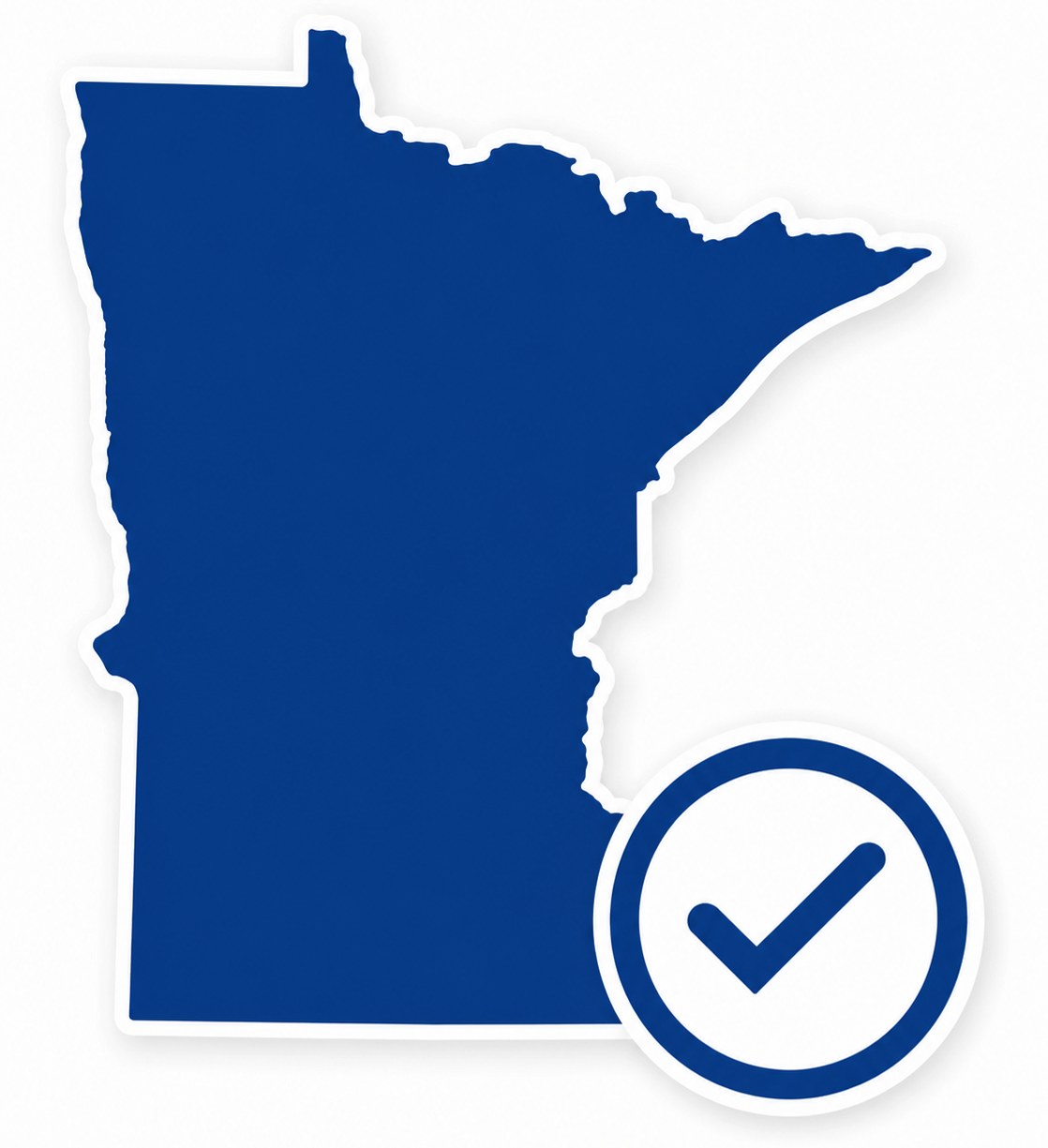 Minnesota registered agent service graphic with compliance checkmark