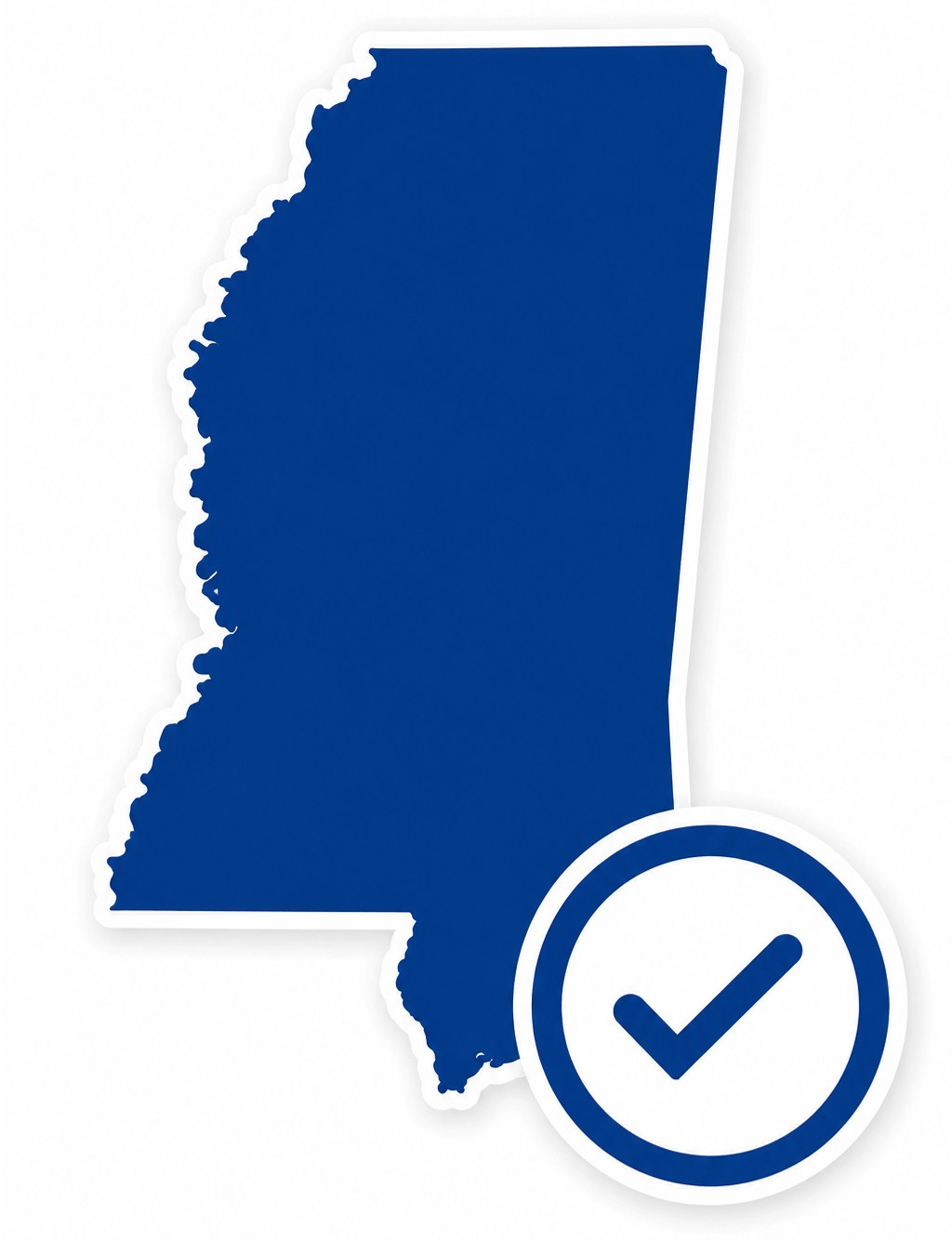 Mississippi registered agent service graphic with compliance checkmark