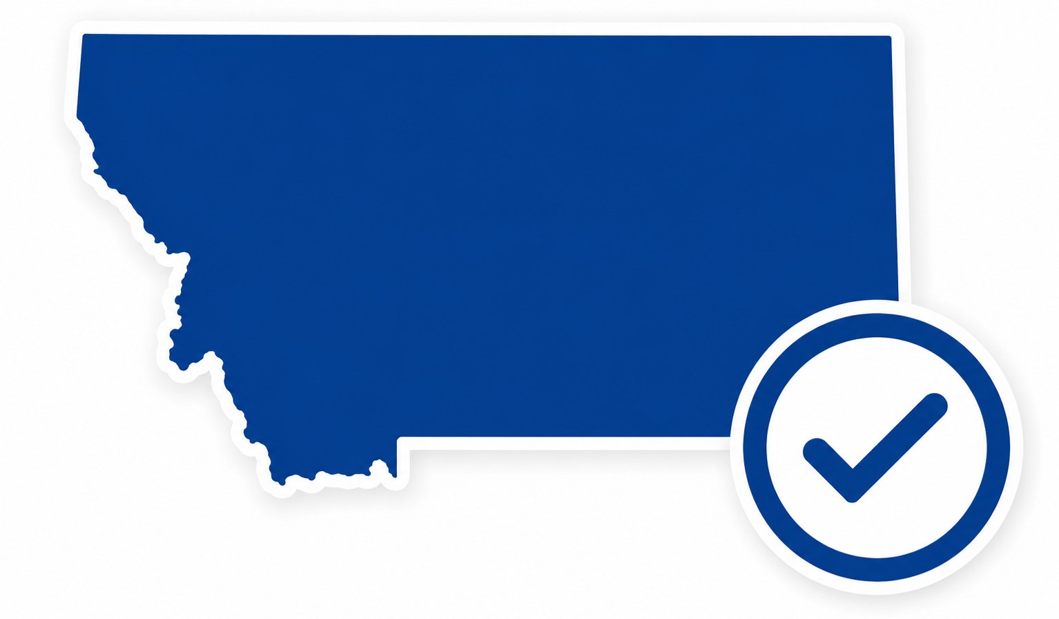 Montana registered agent service graphic with compliance checkmark