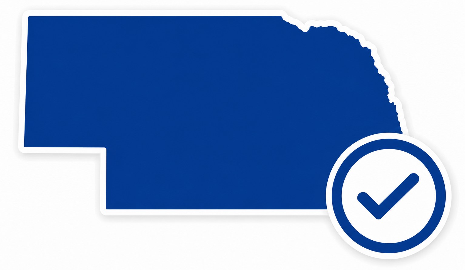 Nebraska registered agent service graphic with compliance checkmark