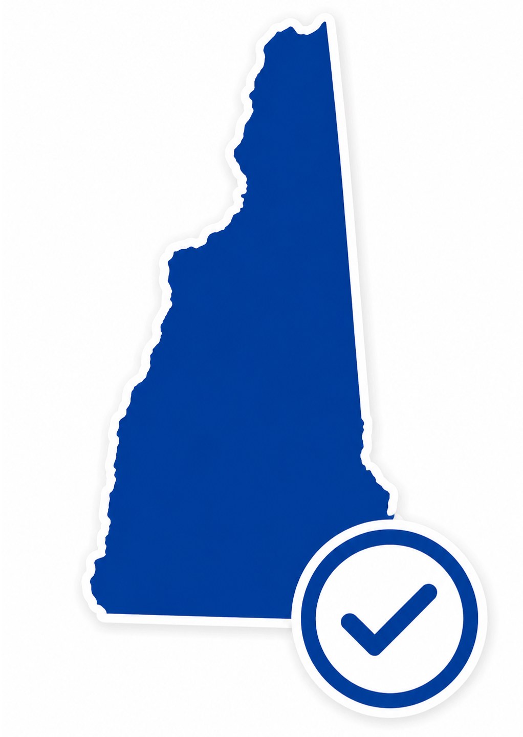 New Hampshire registered agent service graphic with compliance checkmark