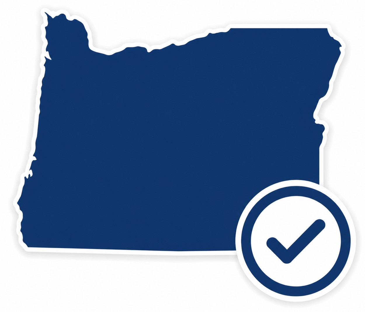 Oregon registered agent service graphic with compliance checkmark