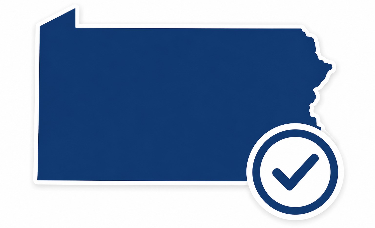 Pennsylvania registered agent service graphic with compliance checkmark