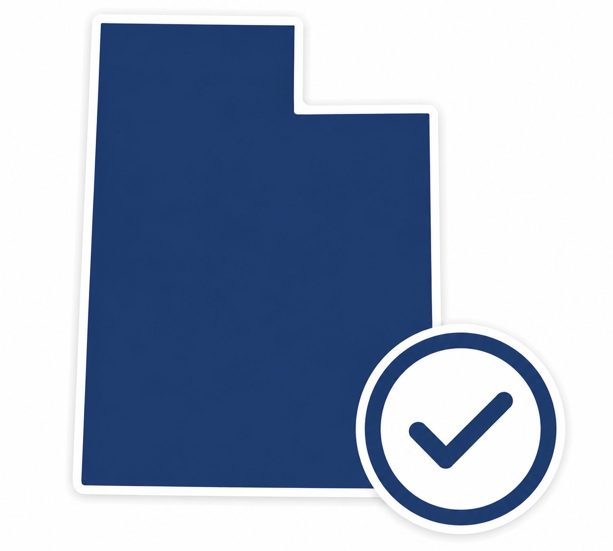 Utah registered agent service graphic with compliance checkmark