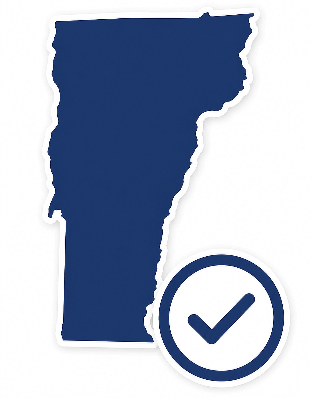 Vermont registered agent service graphic with compliance checkmark