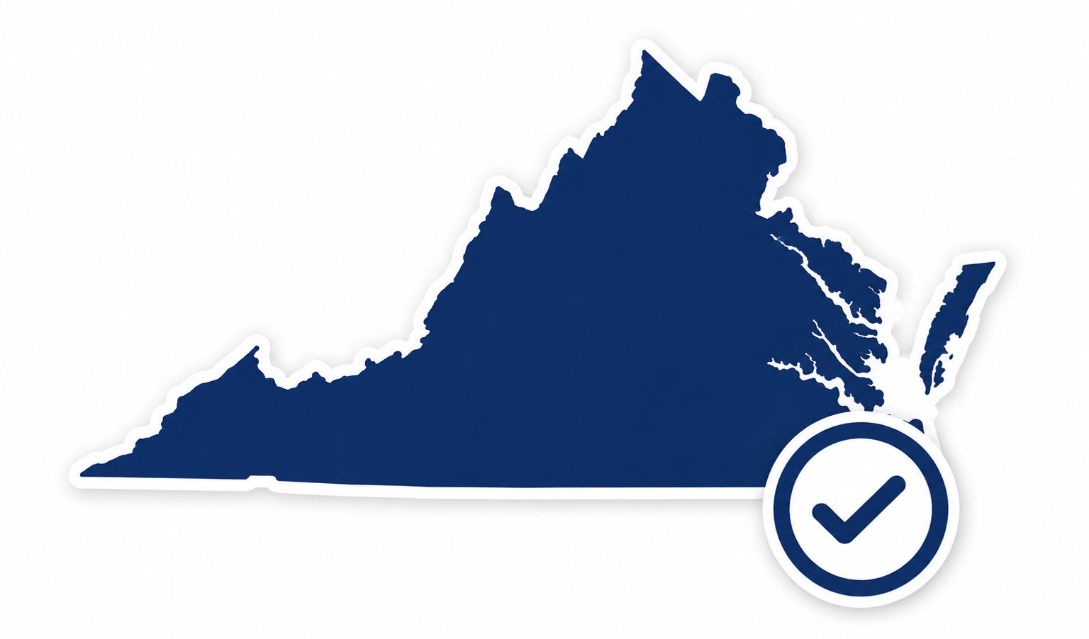 Virginia registered agent service graphic with compliance checkmark