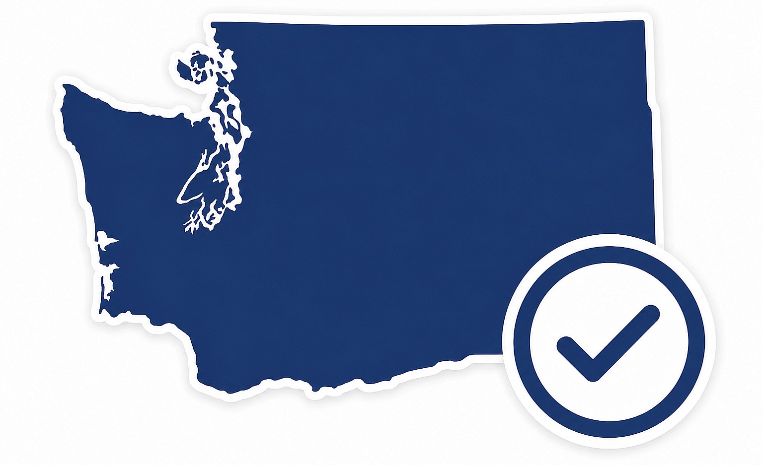 Washington registered agent service graphic with compliance checkmark